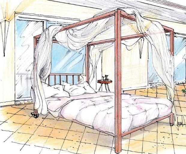 letto da esterno con zanzariera